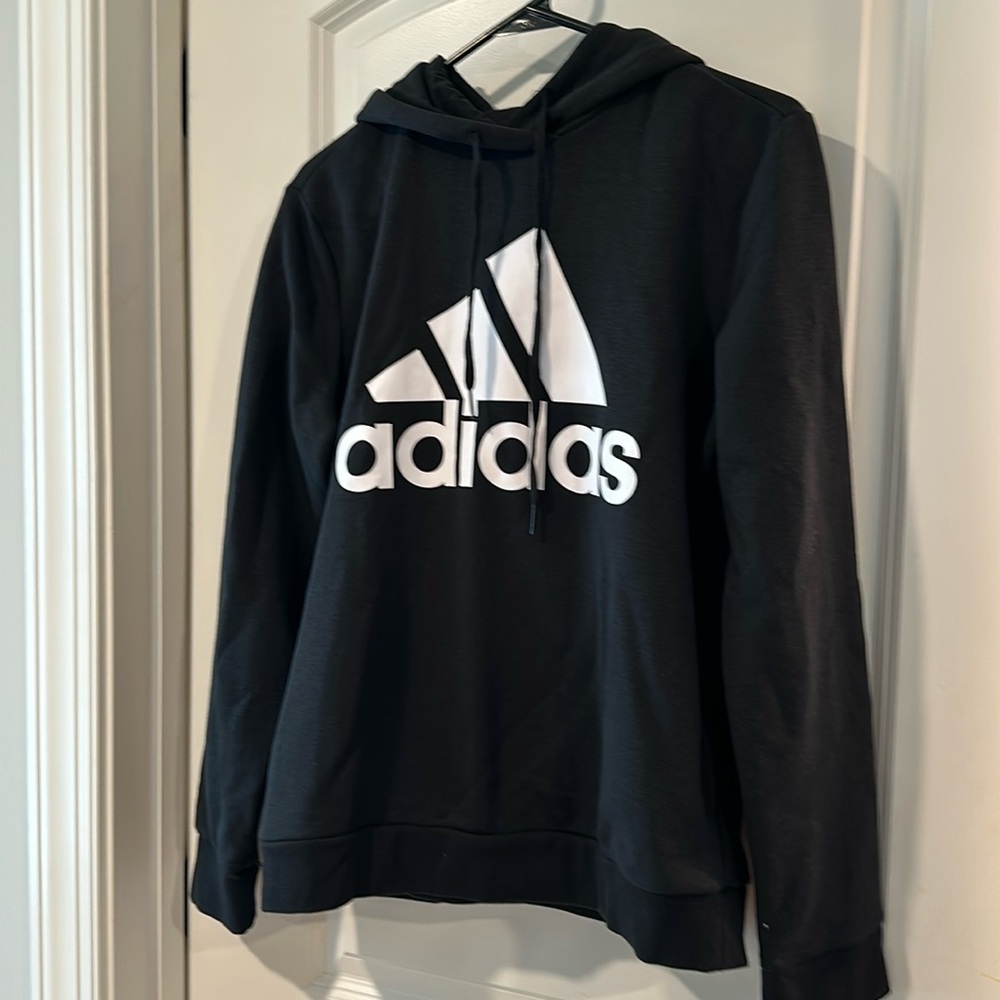 Black Adidas hooded sweatshirt